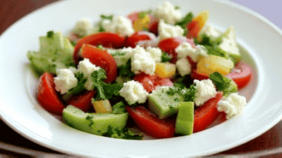 Mediterranean Chopped Salad with LemonOregano Vinaigrette Feta